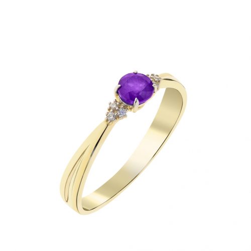 Capri Simple Elegance  Ametiszt 14kt  0.24ct Eljegyzési gyűrű